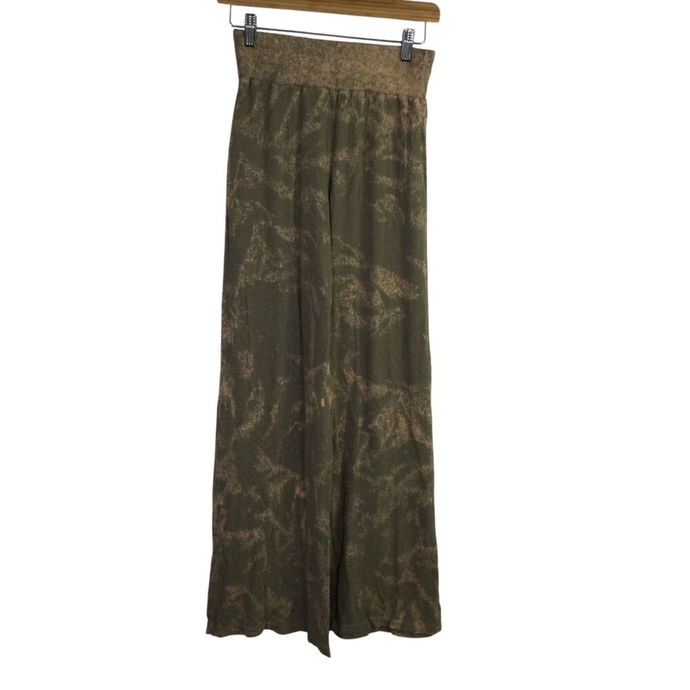 FP Movement Womens Wide-Leg Palazzo Pants High Waisted Stretch Green Size Small